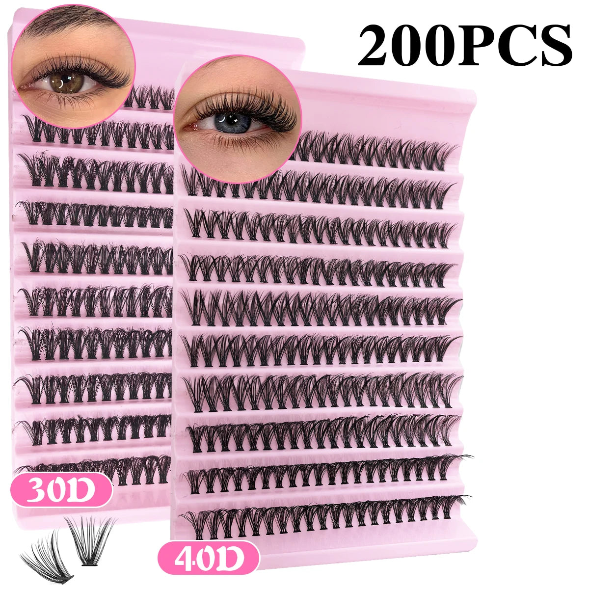 Eyelashes 200 PCS Clusters Lash Bond and Seal Makeup tools DIY Lashes Extension kit for gluing Lashes Gluing Glue Accessories