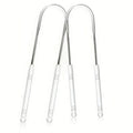 1 Stainless Steel Tongue Scraper, Fresh Breath, Suitable For Low Allergy Tongue Cleaning Tools For Adults And Children, Effectiv