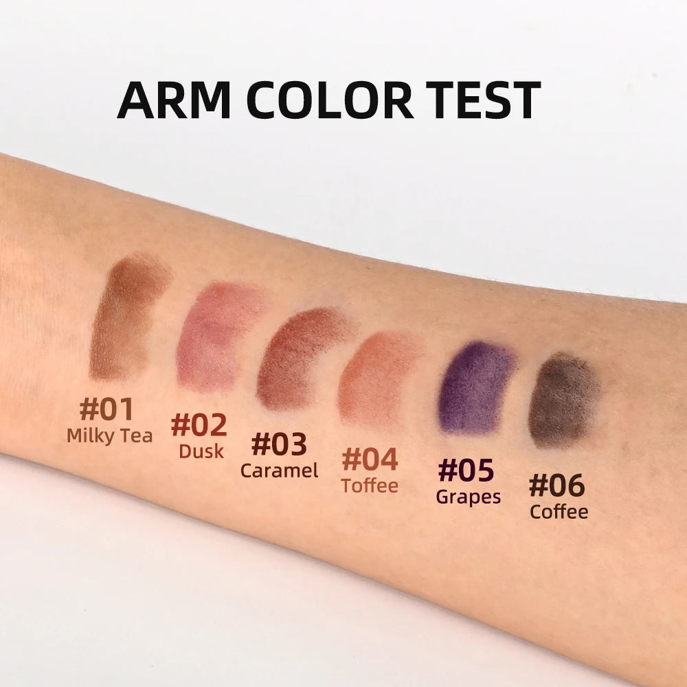 6Colors Liner Lipstick Matte Black Brown Velvet Lipstick Waterproof Non Sticky Contouring Tint Lipliner Crayon Lip Makeup