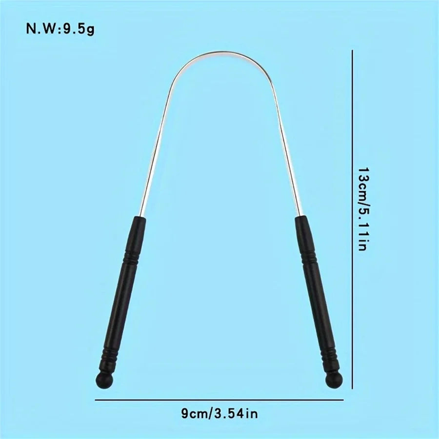 1 Stainless Steel Tongue Scraper, Fresh Breath, Suitable For Low Allergy Tongue Cleaning Tools For Adults And Children, Effectiv